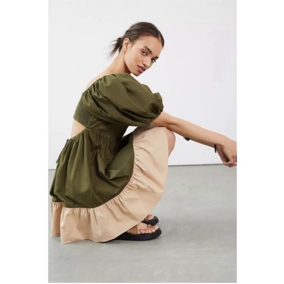 Sachin + Babi puff sleeve mini dress size medium - Picture 3 of 7